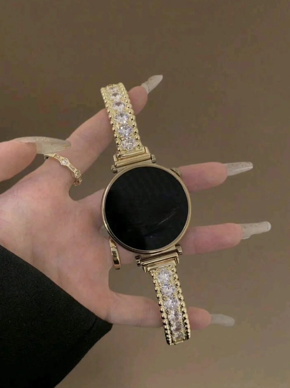 SmartWatch Band Gold Crystal Accent Smartwatch Band  Women's Jewelry Strap